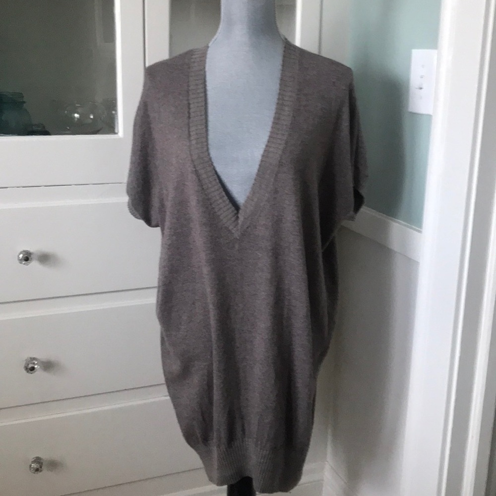 Gorgeous cashmere angora blend Allsaints Rosarie oatmeal brown jumper dress M